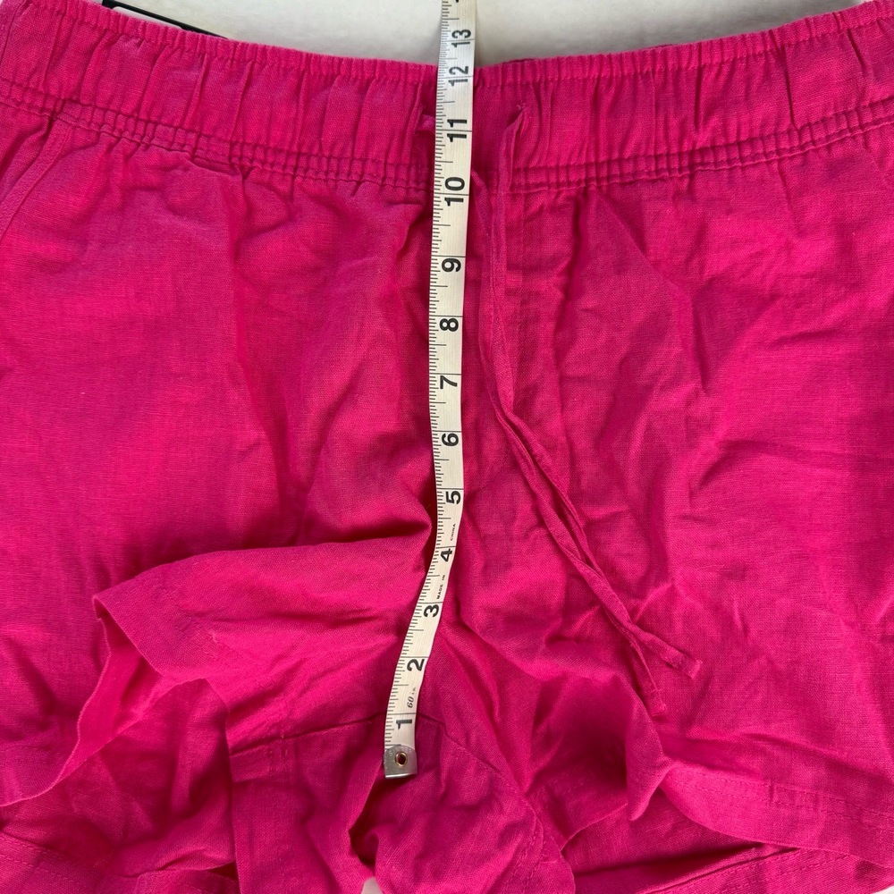 NWT GAP Pink Linen Elastic Waistband Pockets‎ Pull on Shorts Medium Women - Picture 9 of 10
